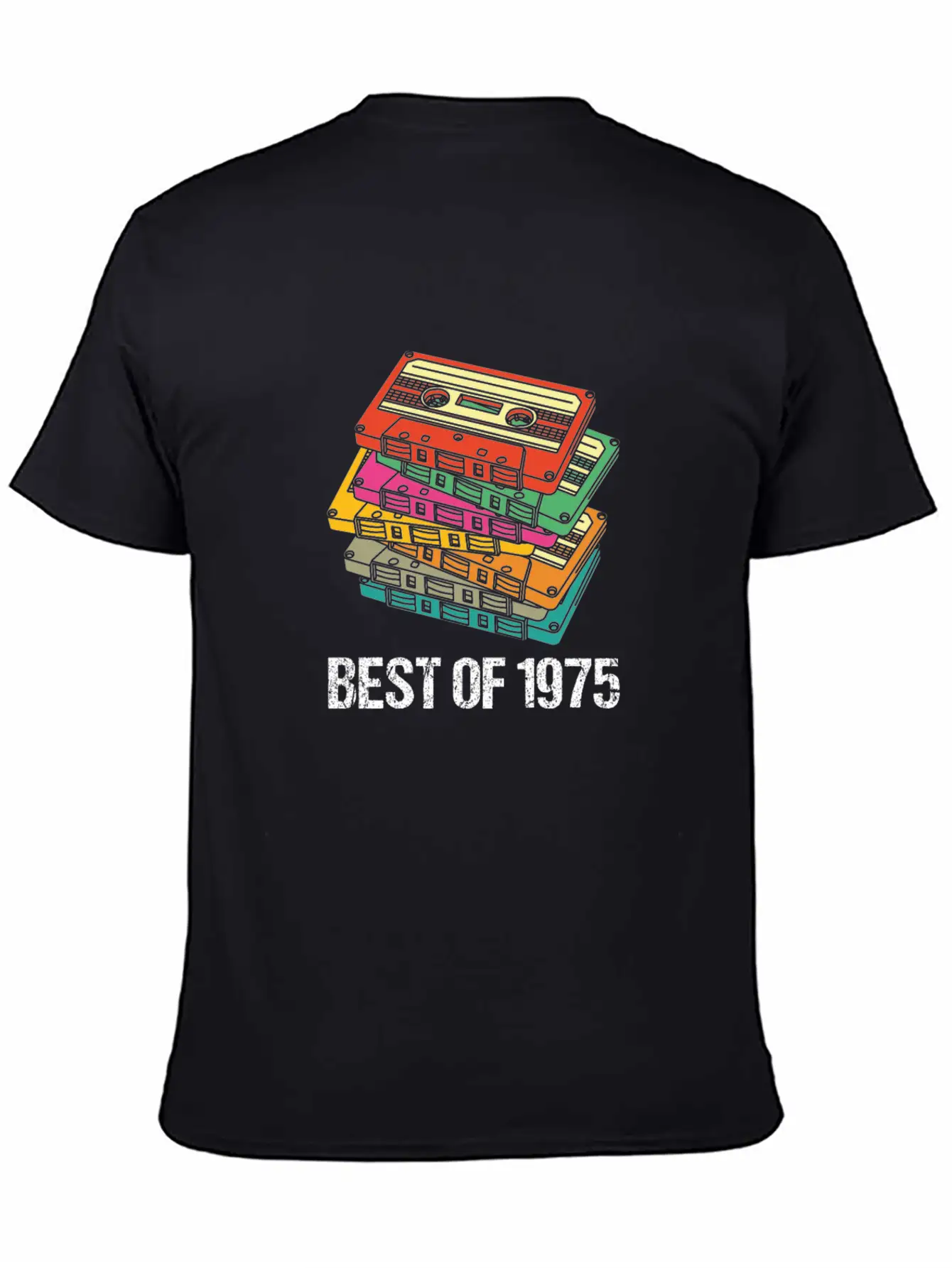 45th Birthday Best Of 1975 Cassette Tape Vintage Breathable Soft Cotton T-Shirt – Timeless Casual Look