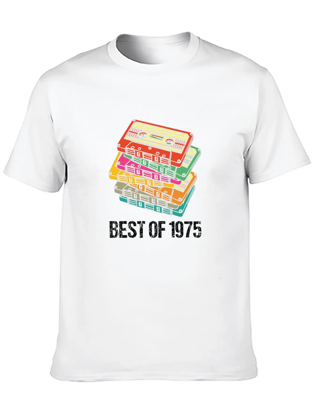 45th Birthday Best Of 1975 Cassette Tape Vintage Breathable Soft Cotton T-Shirt – Timeless Casual Look
