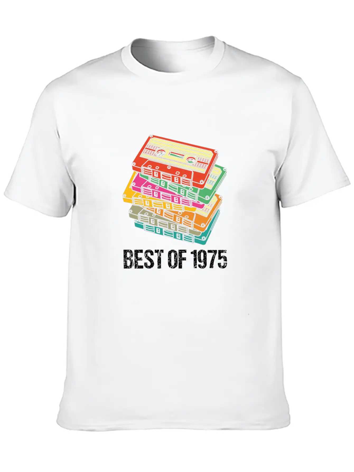 45th Birthday Best Of 1975 Cassette Tape Vintage Breathable Soft Cotton T-Shirt – Timeless Casual Look