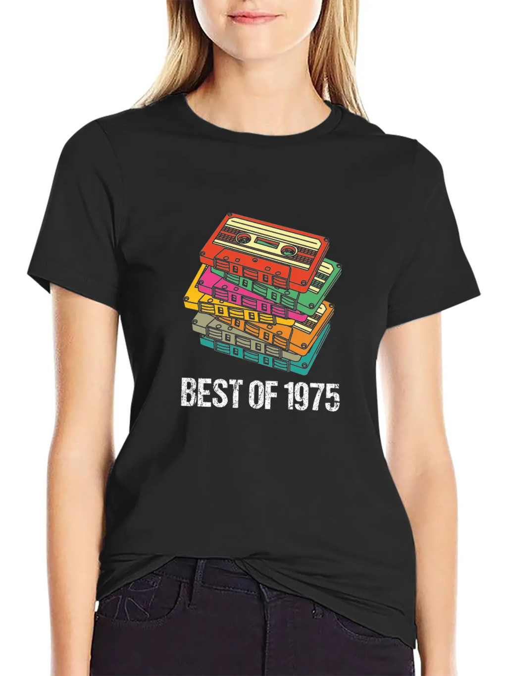 45th Birthday Best Of 1975 Cassette Tape Vintage Breathable Soft Cotton T-Shirt – Timeless Casual Look