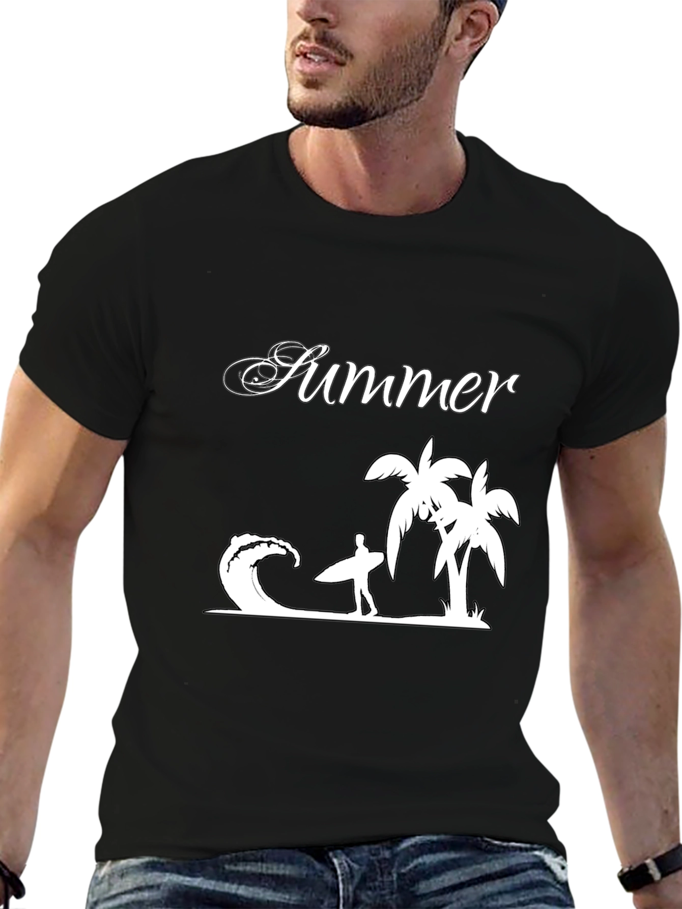 Summer Vibes Graphic Tee - Black