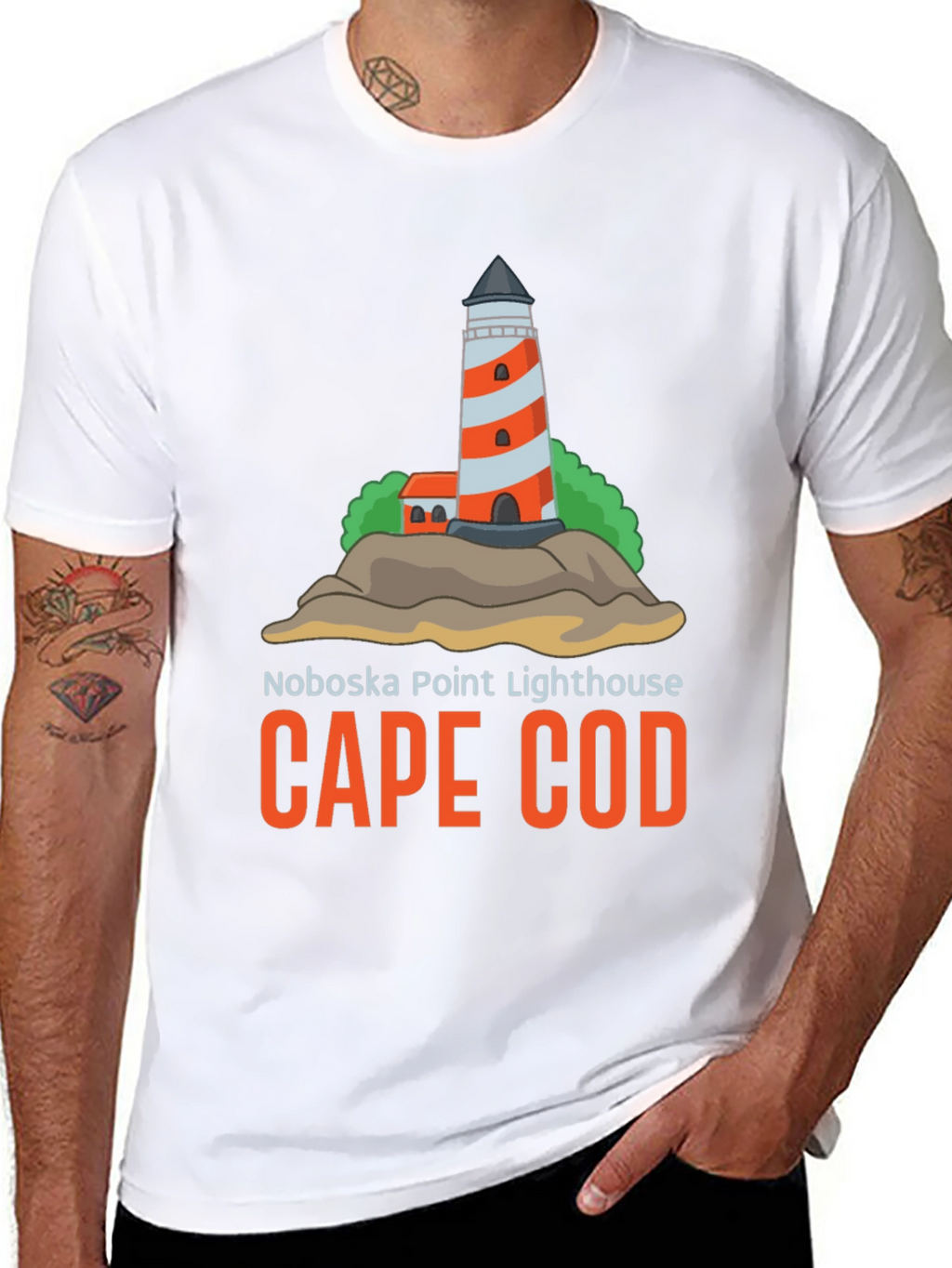 Noboska Point Lighthouse Cape Cod T-Shirt
