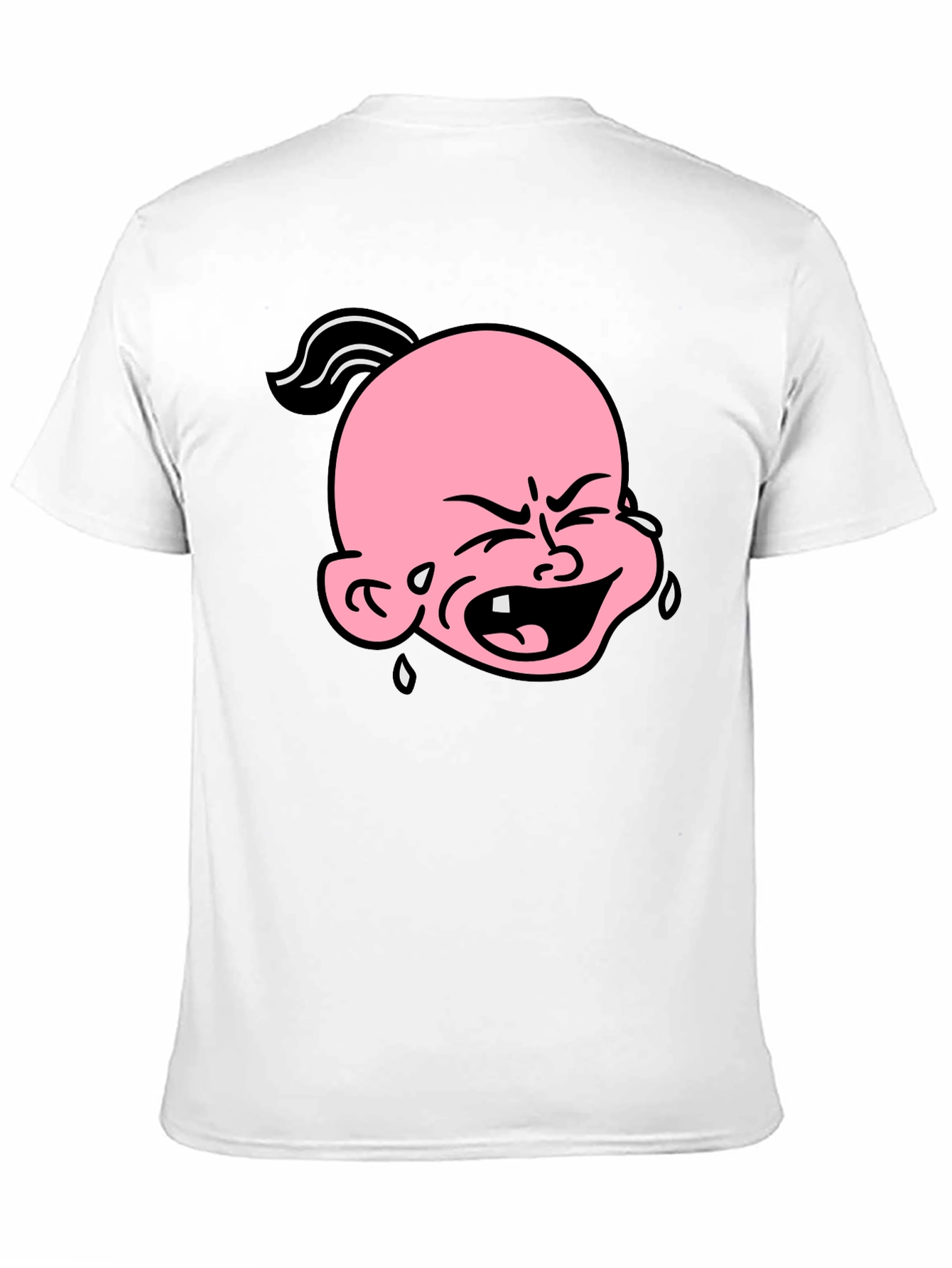 Cartoon Crying Baby T-Shirt - Black Graphic Tee