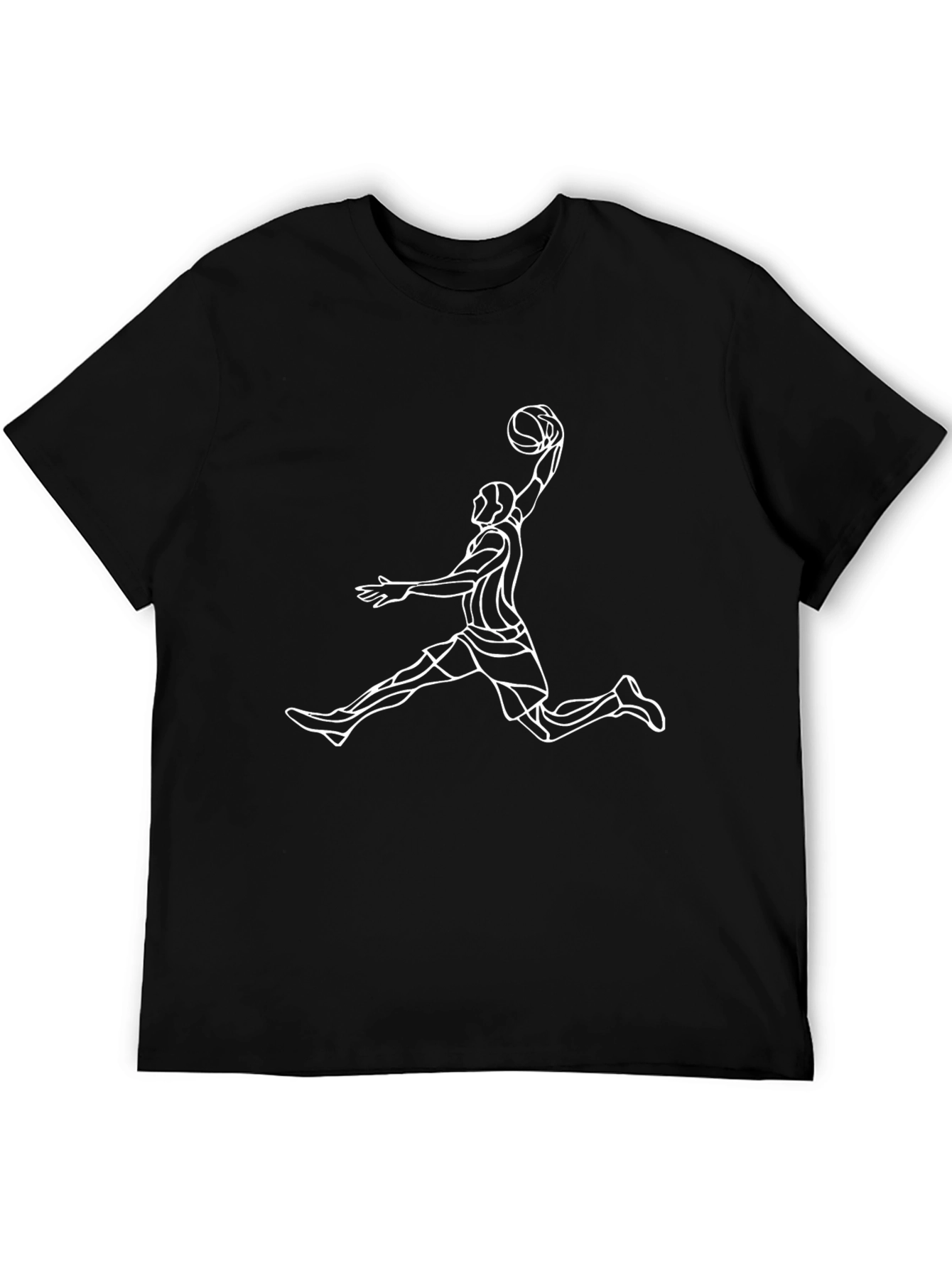 Mens Black Basketball Graphic Tee