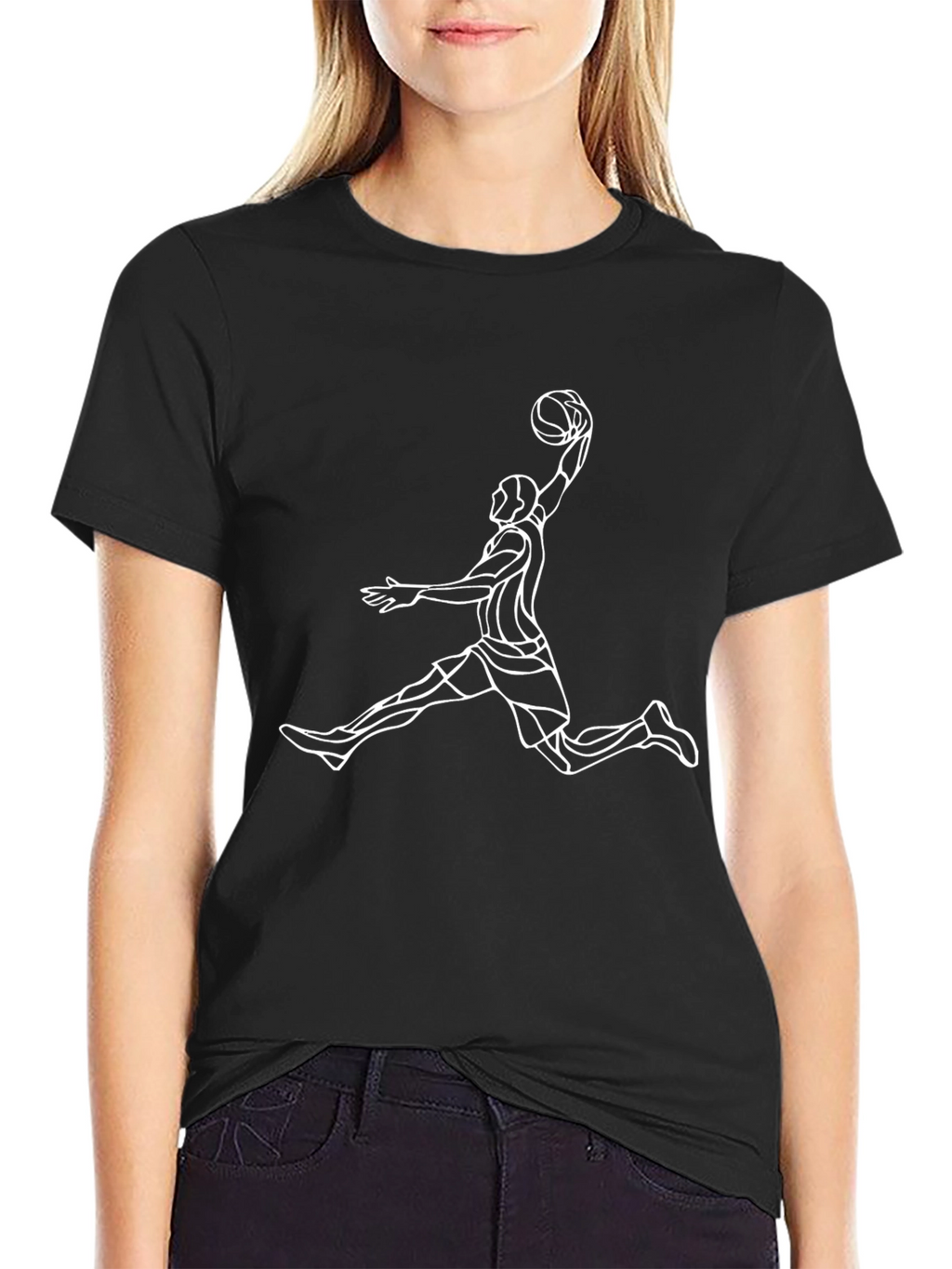 Mens Black Basketball Graphic Tee