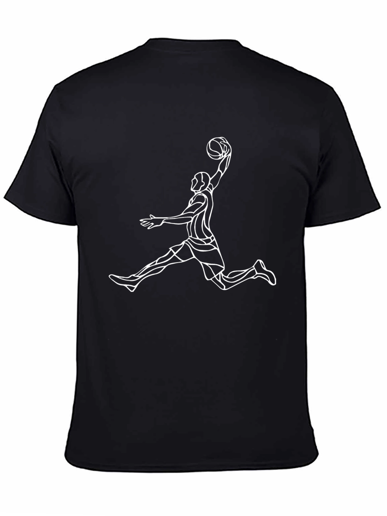 Mens Black Basketball Graphic Tee