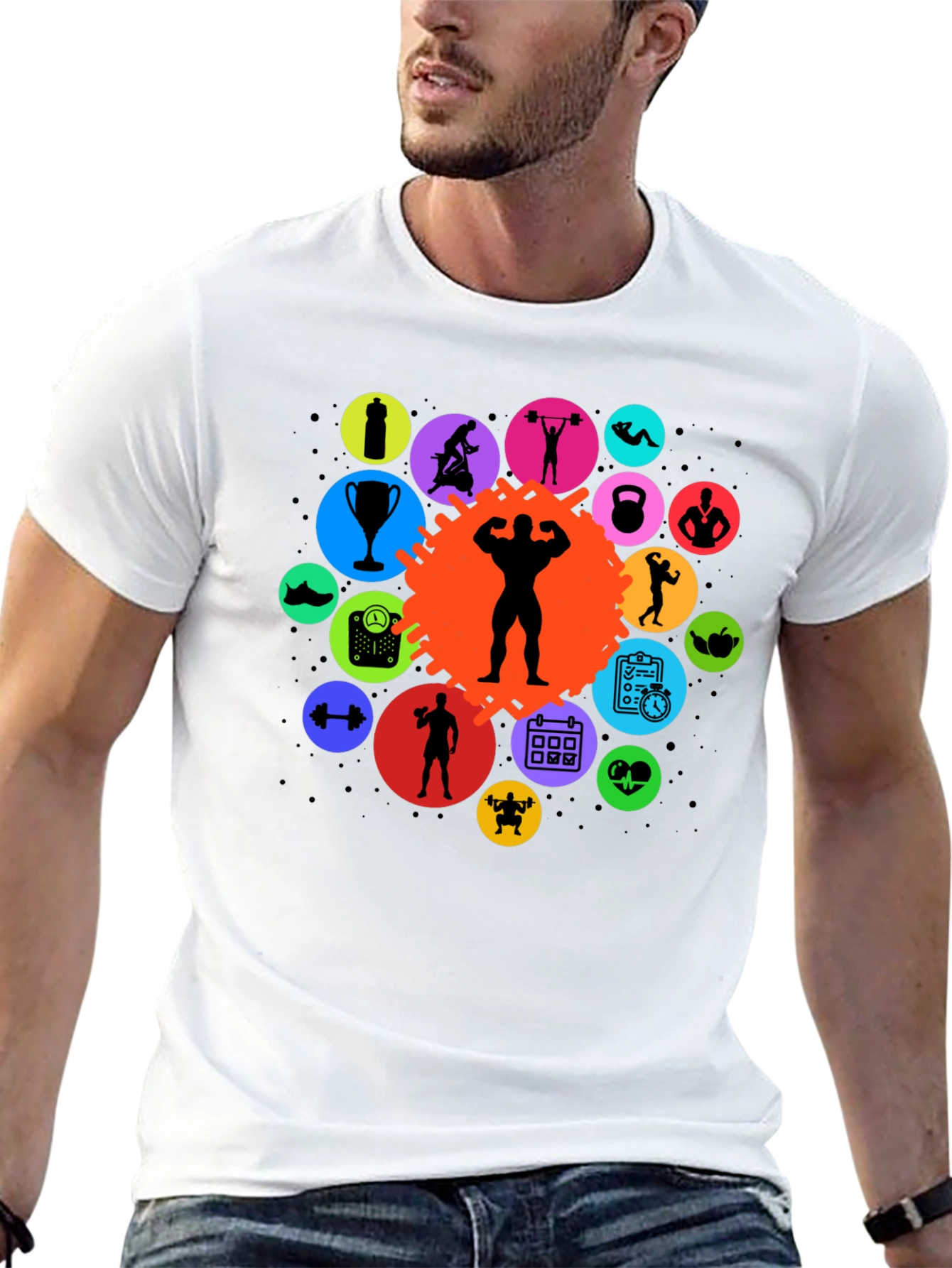 Gym Life Black T-Shirt: Fitness Design