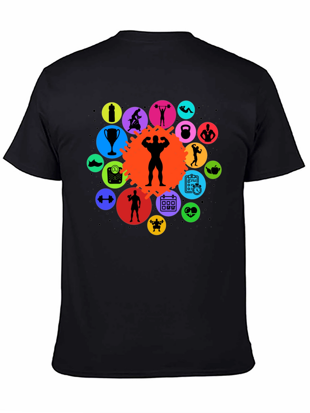 Gym Life Black T-Shirt: Fitness Design