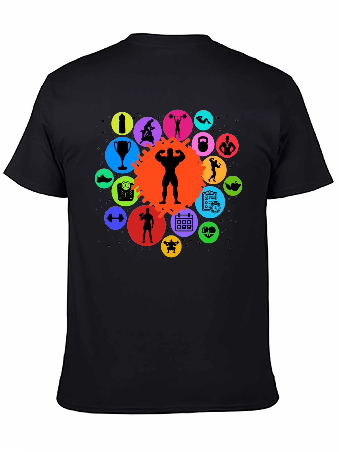 Gym Life Black T-Shirt: Fitness Design