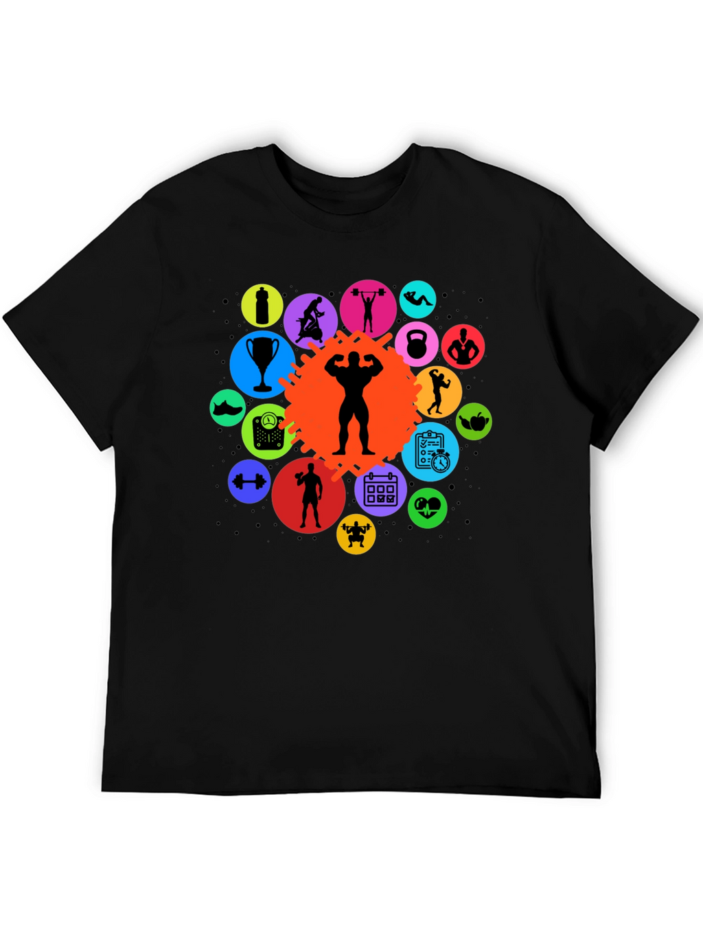 Gym Life Black T-Shirt: Fitness Design