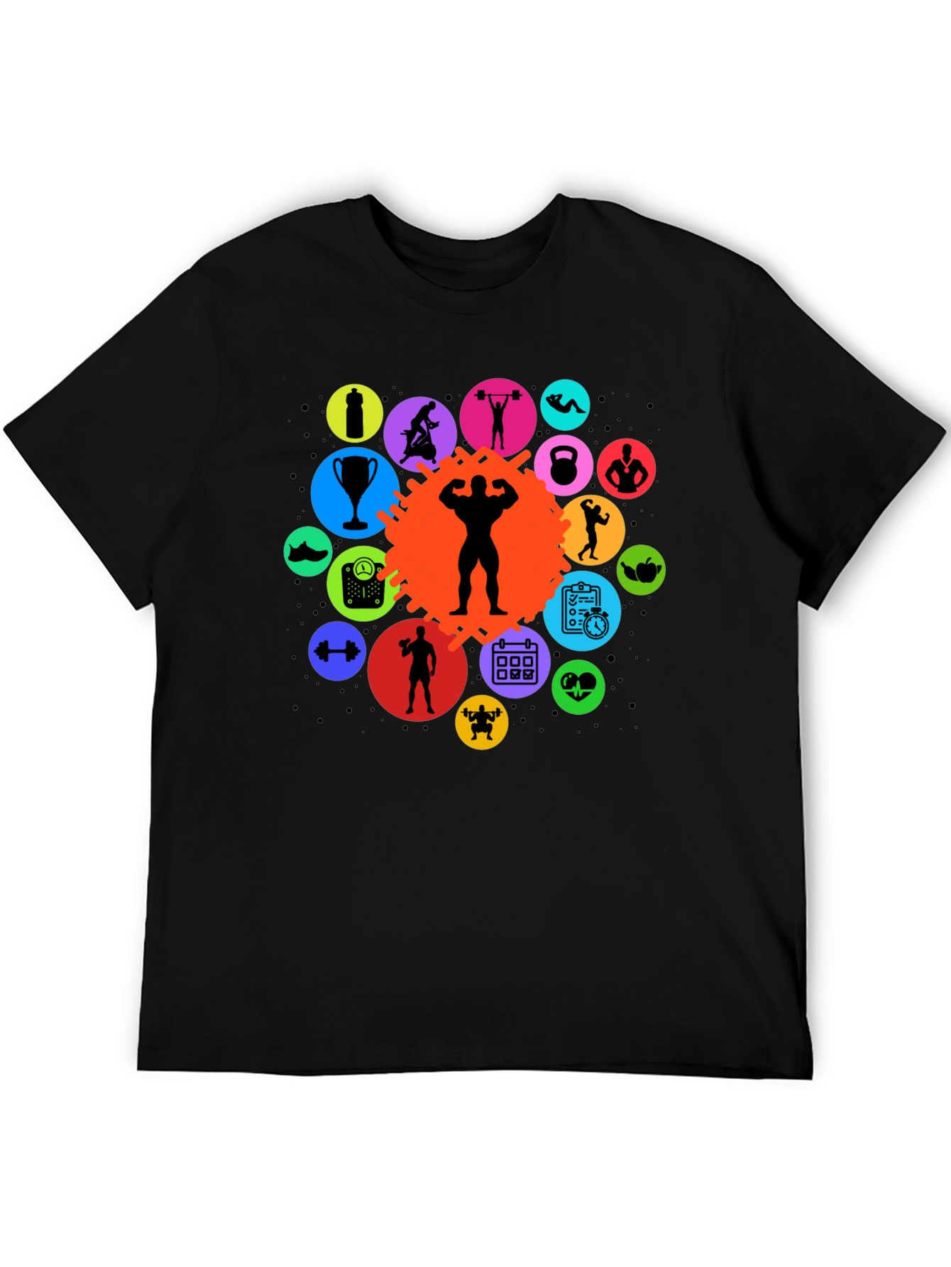 Gym Life Black T-Shirt: Fitness Design