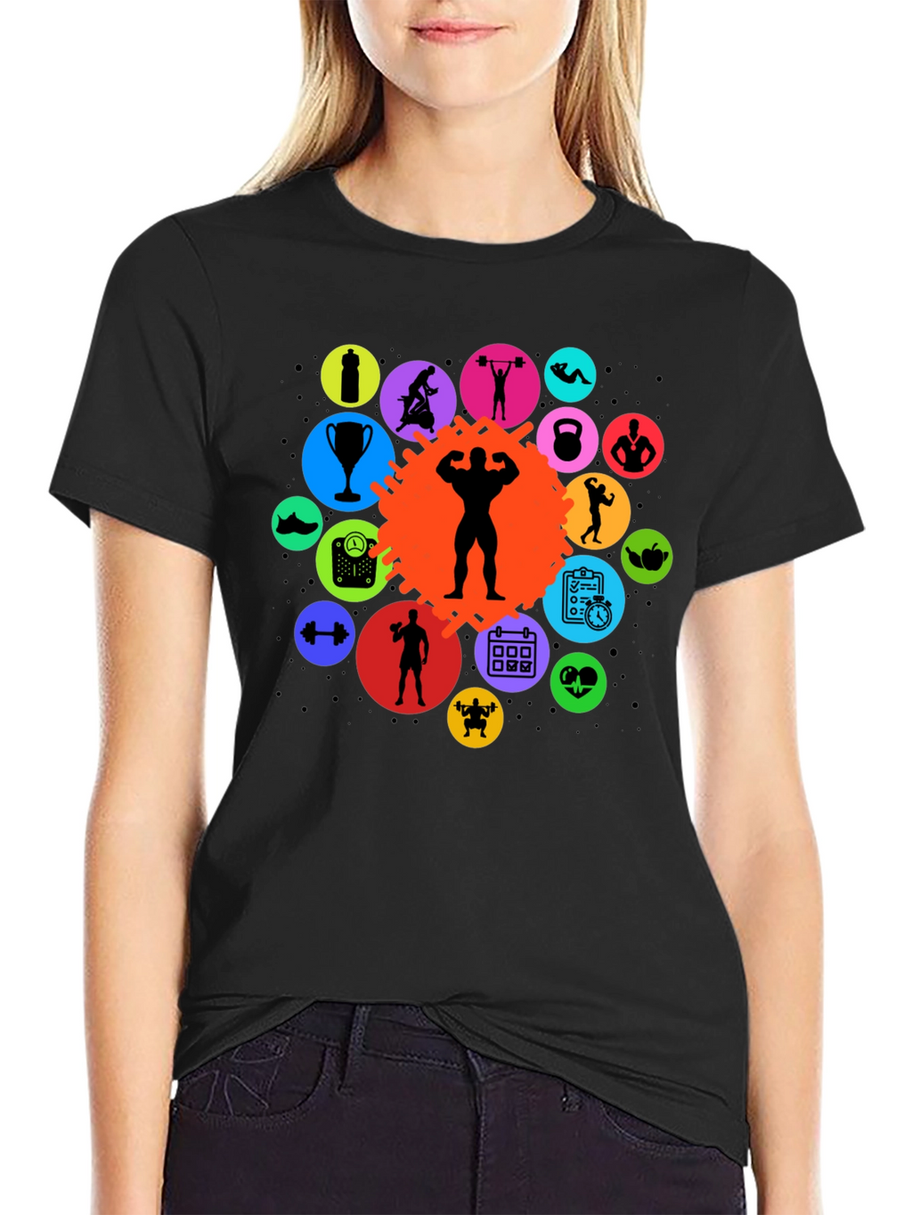 Gym Life Black T-Shirt: Fitness Design