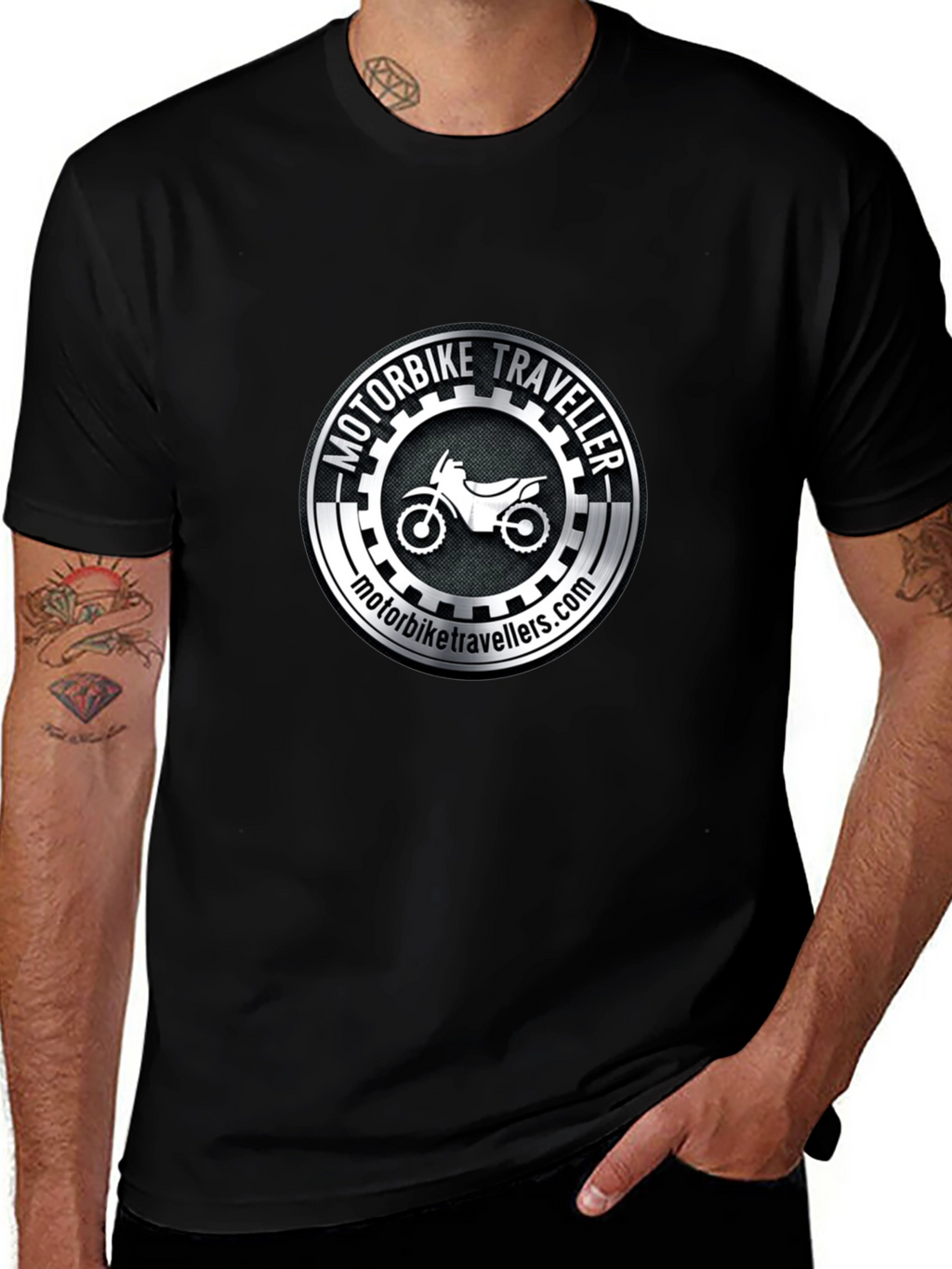 Motorbike Traveller Black T-Shirt