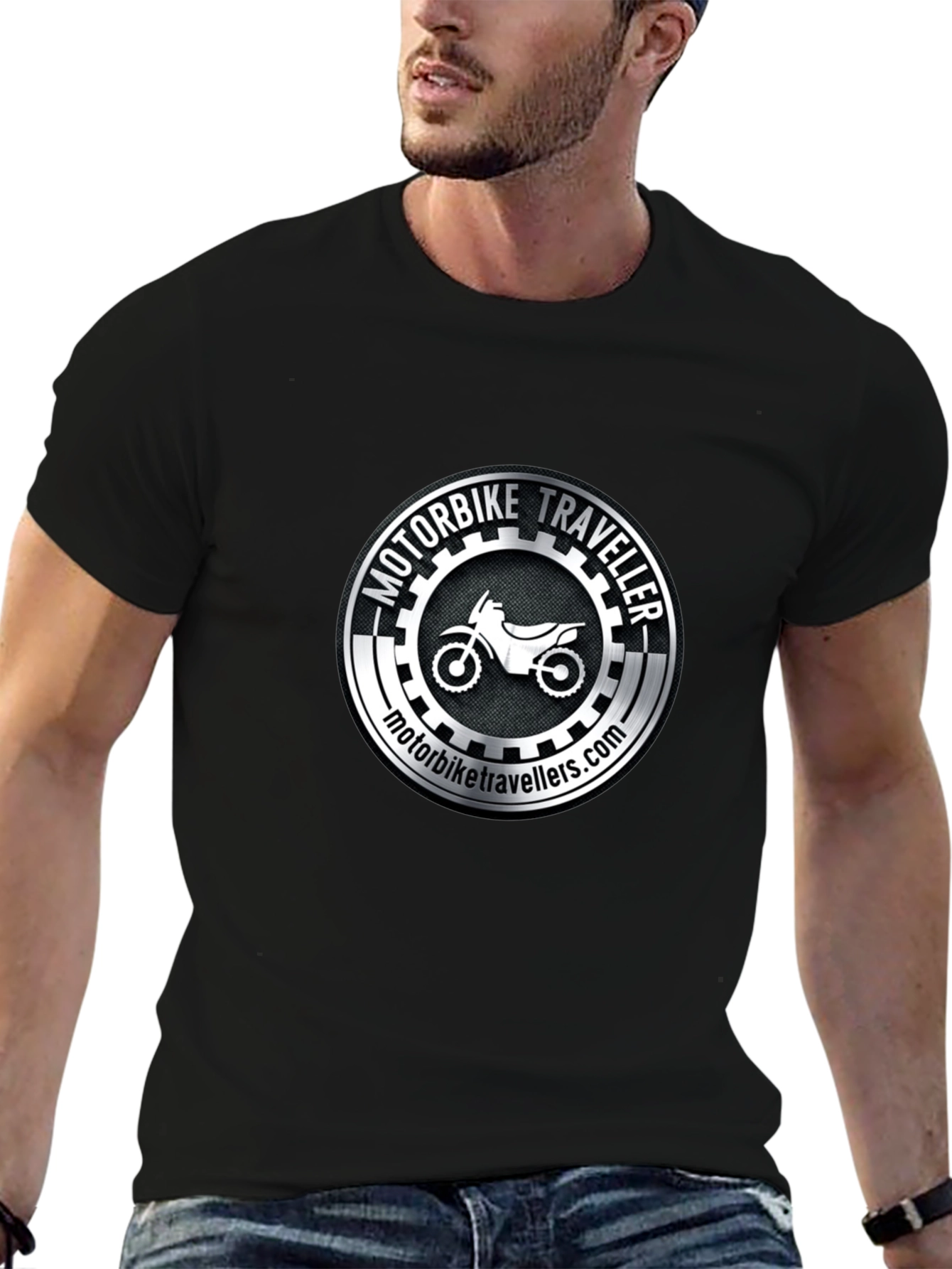 Motorbike Traveller Black T-Shirt