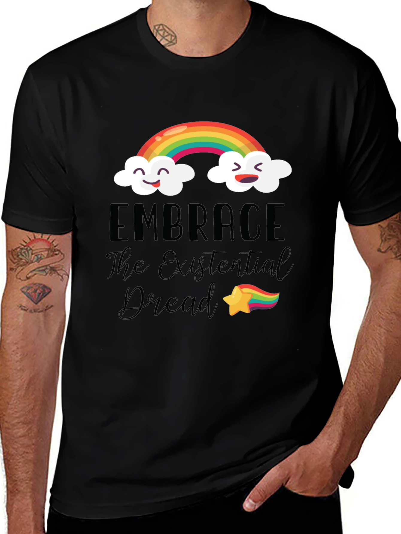 Embrace The Existential Dread Rainbow T-Shirt