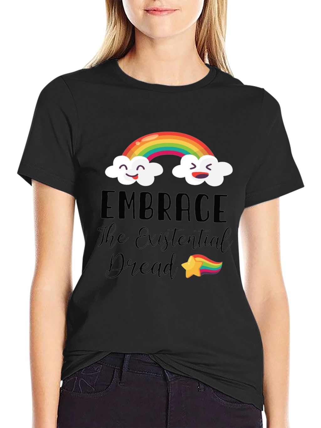 Embrace The Existential Dread Rainbow T-Shirt