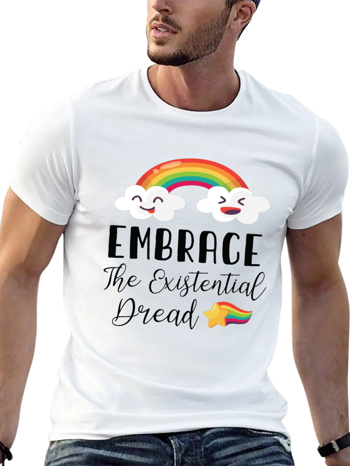Embrace The Existential Dread Rainbow T-Shirt