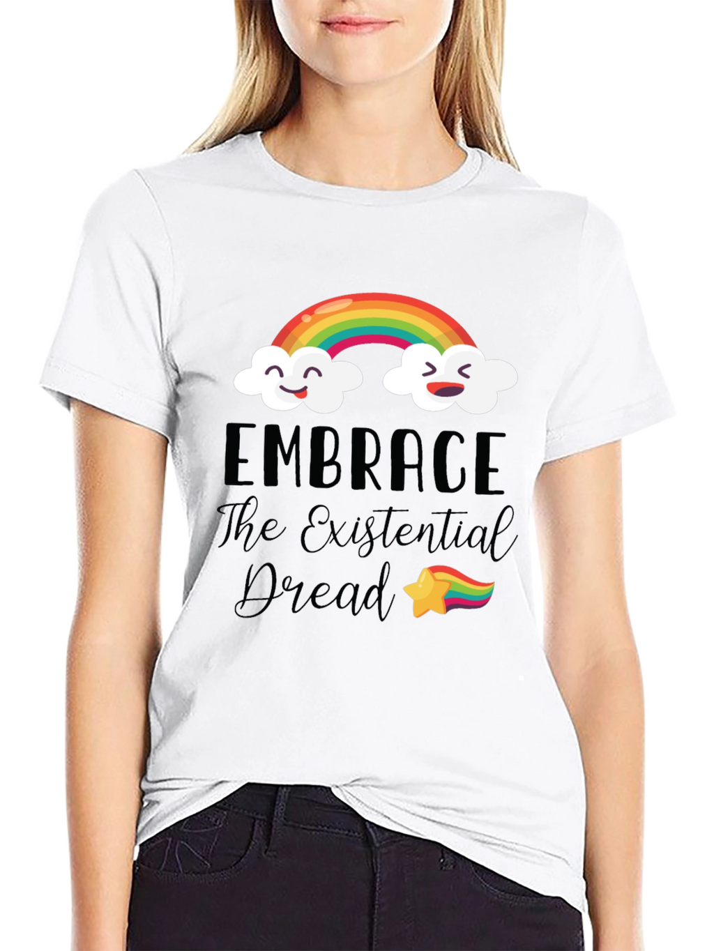 Embrace The Existential Dread Rainbow T-Shirt