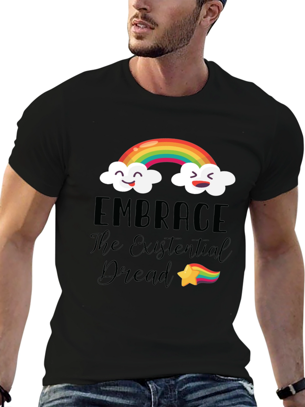 Embrace The Existential Dread Rainbow T-Shirt