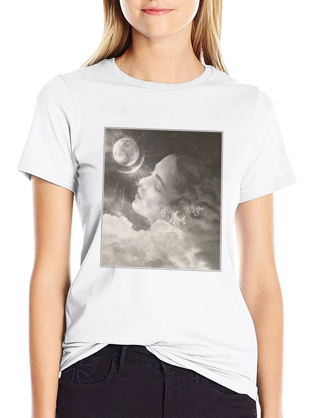 Moonlit Dream T-Shirt - Black Graphic Tee