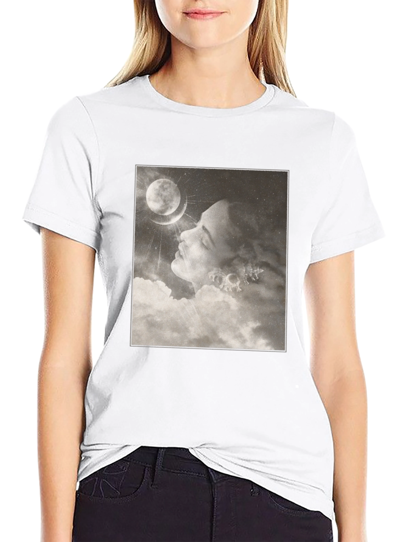 Moonlit Dream T-Shirt - Black Graphic Tee