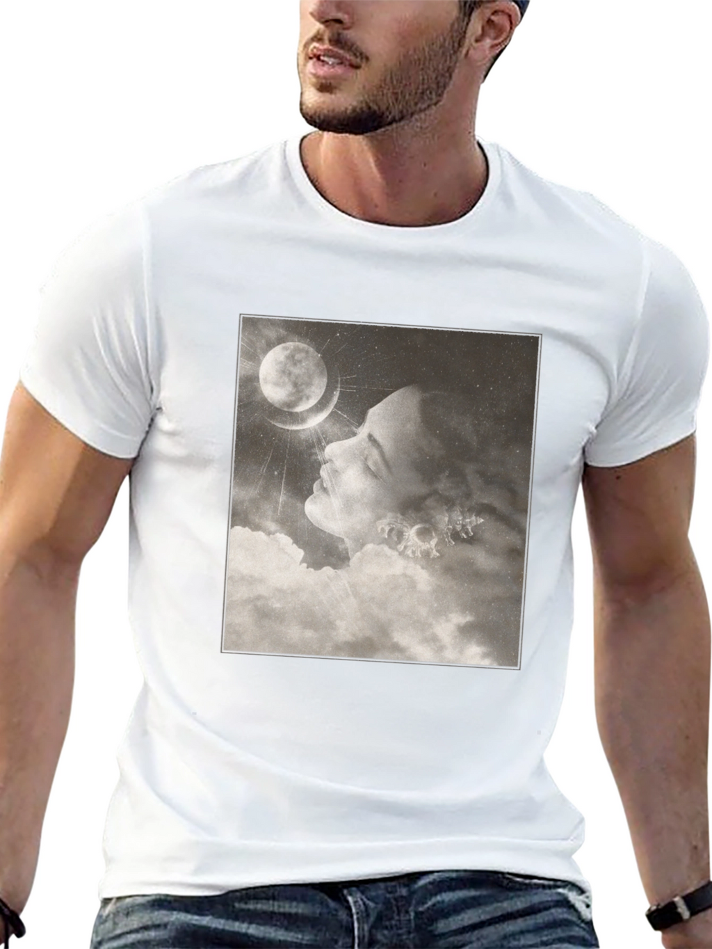 Moonlit Dream T-Shirt - Black Graphic Tee