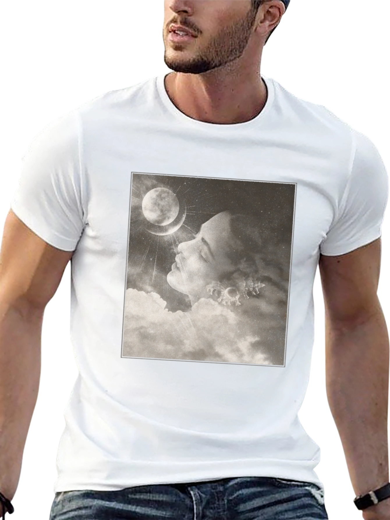 Moonlit Dream T-Shirt - Black Graphic Tee