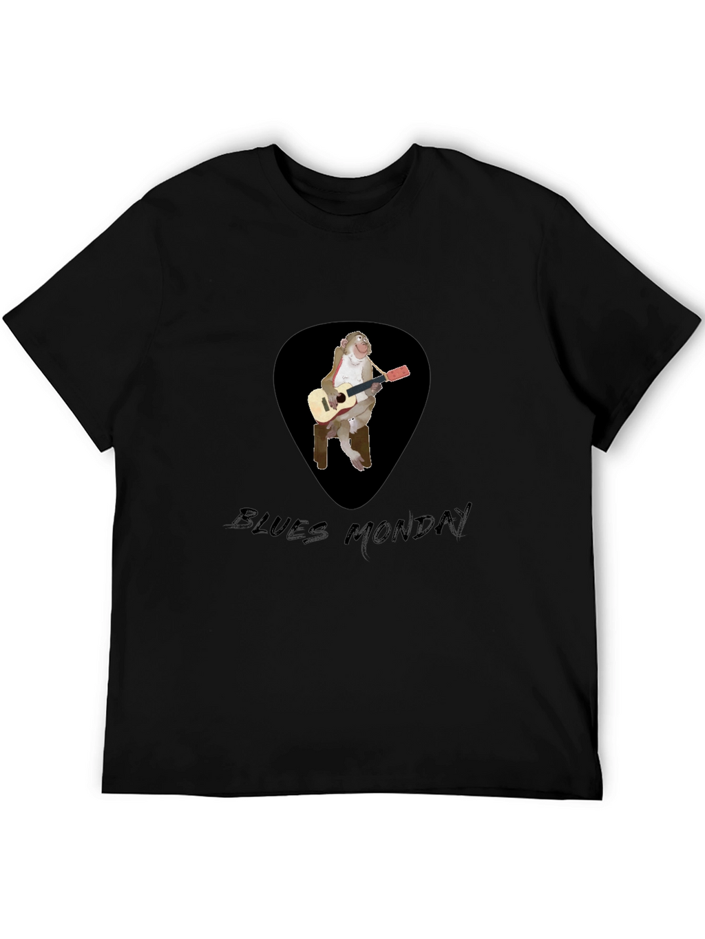 Blues Monkey Guitarist Black T-Shirt