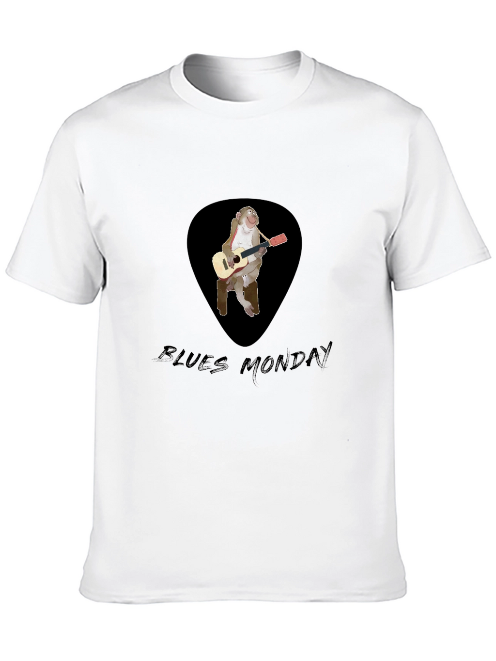 Blues Monkey Guitarist Black T-Shirt