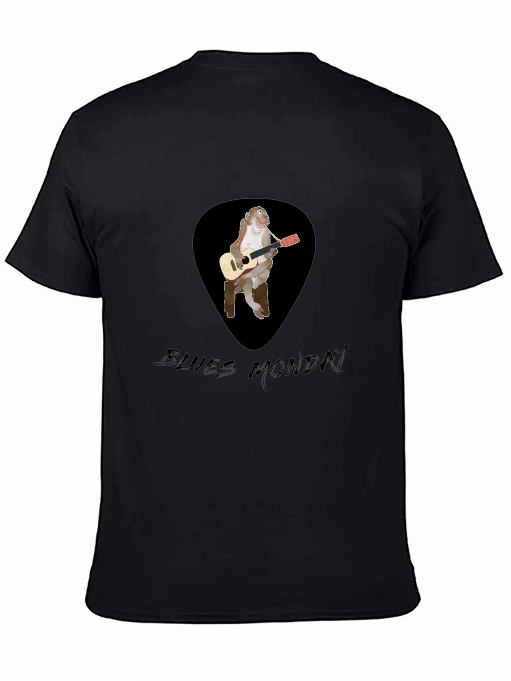 Blues Monkey Guitarist Black T-Shirt