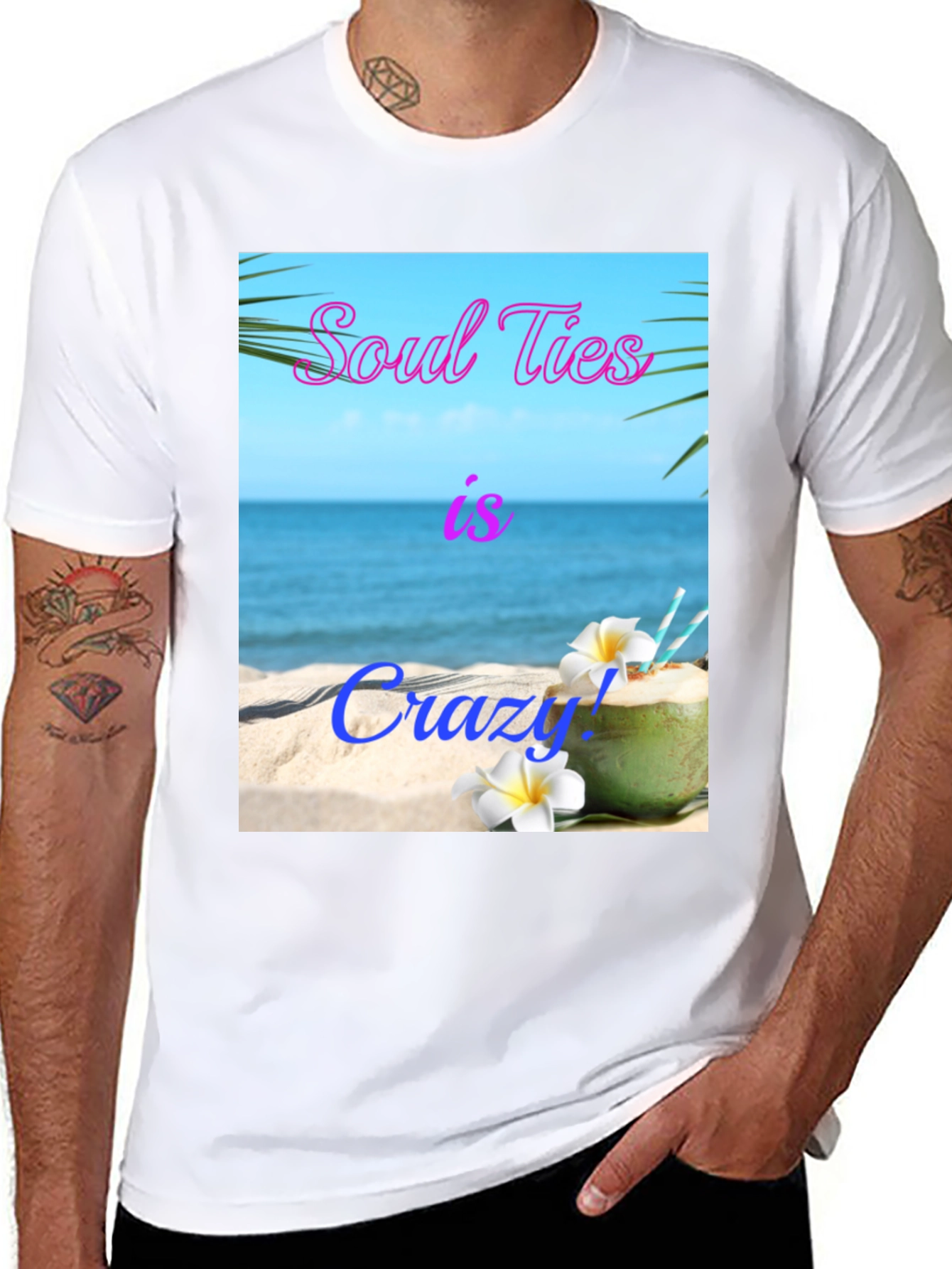 Soul Ties Is Crazy! Beach T-Shirt