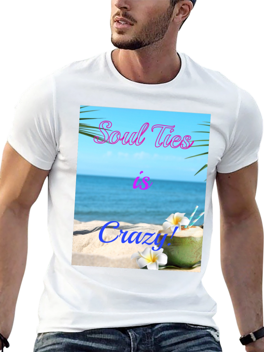 Soul Ties Is Crazy! Beach T-Shirt