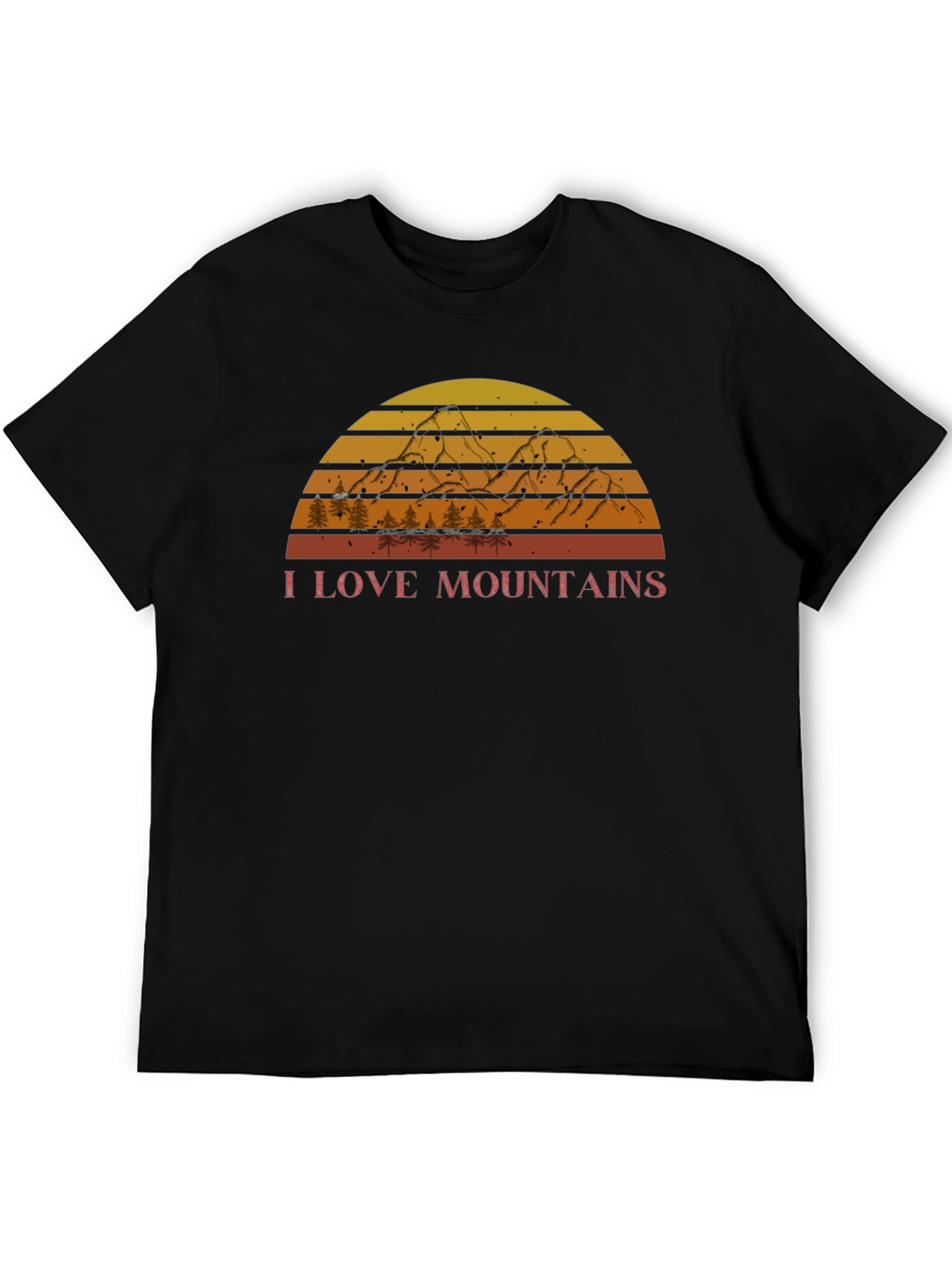 I Love Mountains Retro Graphic Tee
