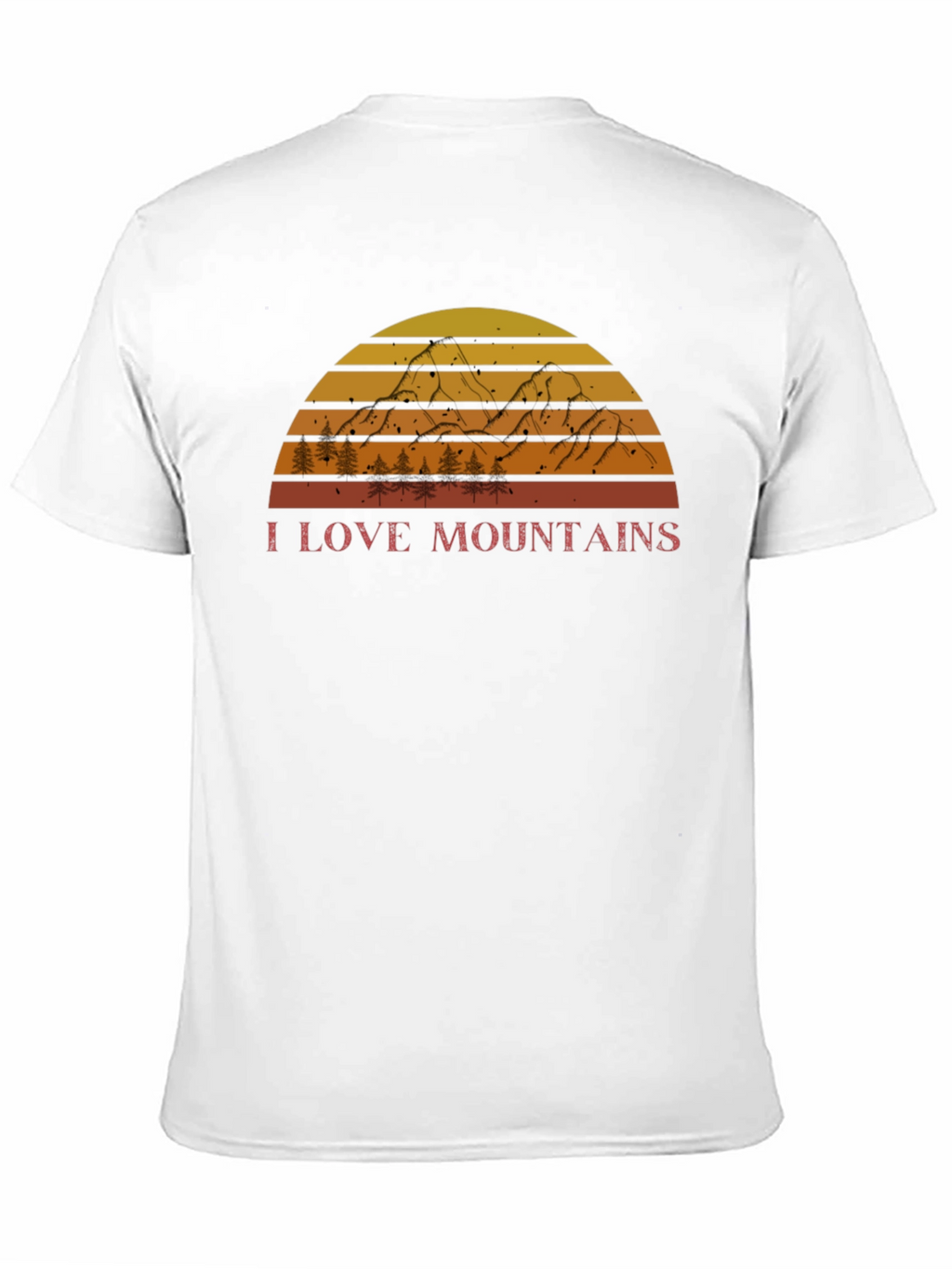 I Love Mountains Retro Graphic Tee