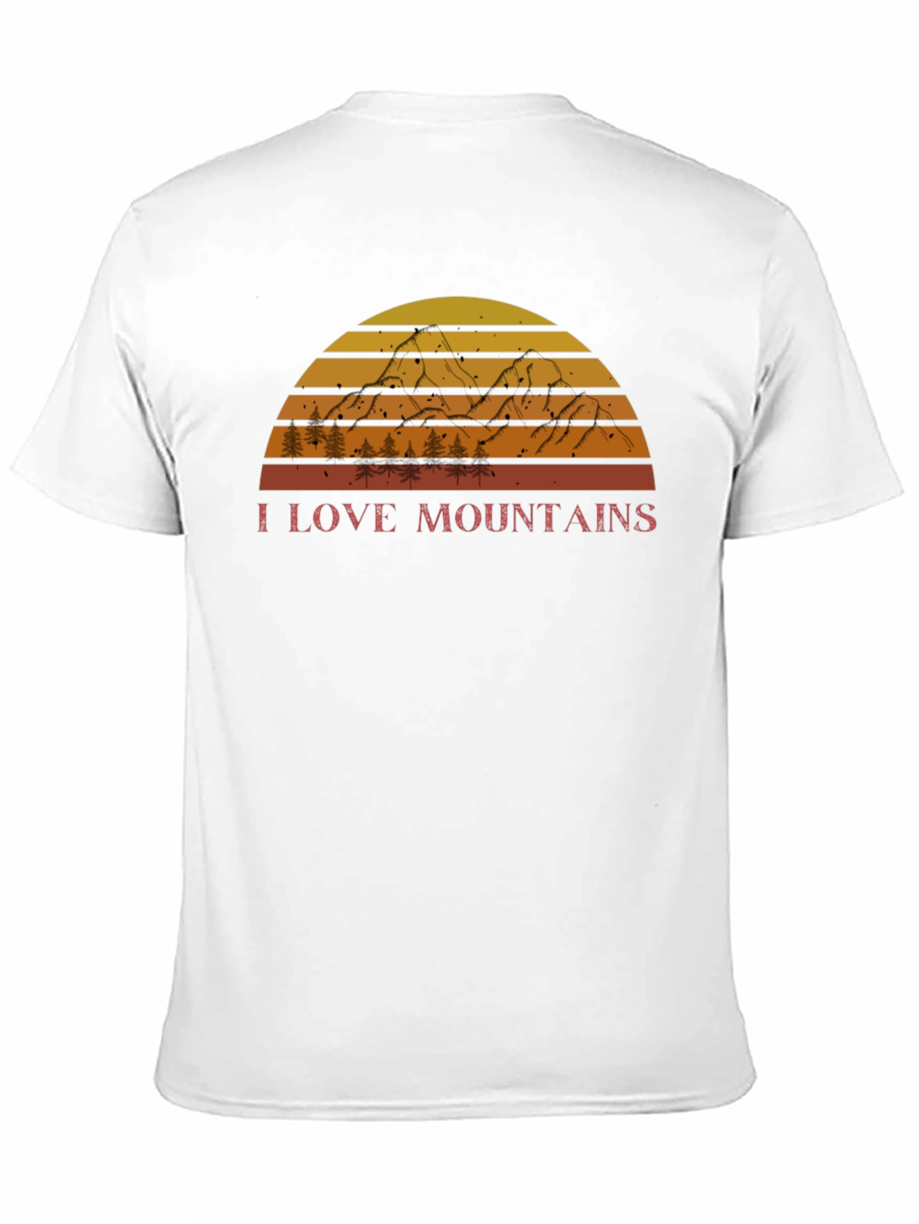 I Love Mountains Retro Graphic Tee