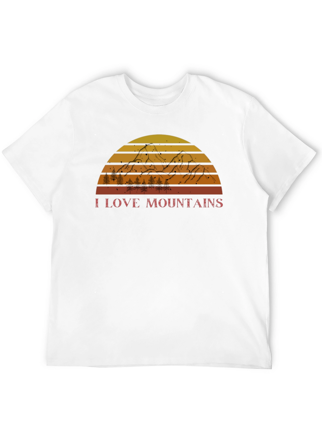I Love Mountains Retro Graphic Tee