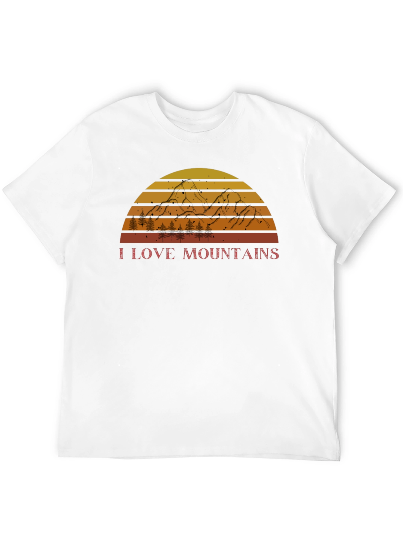 I Love Mountains Retro Graphic Tee