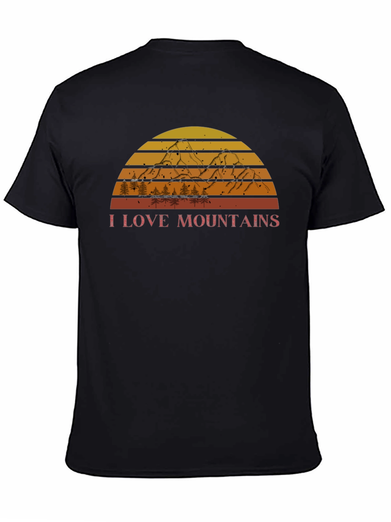 I Love Mountains Retro Graphic Tee