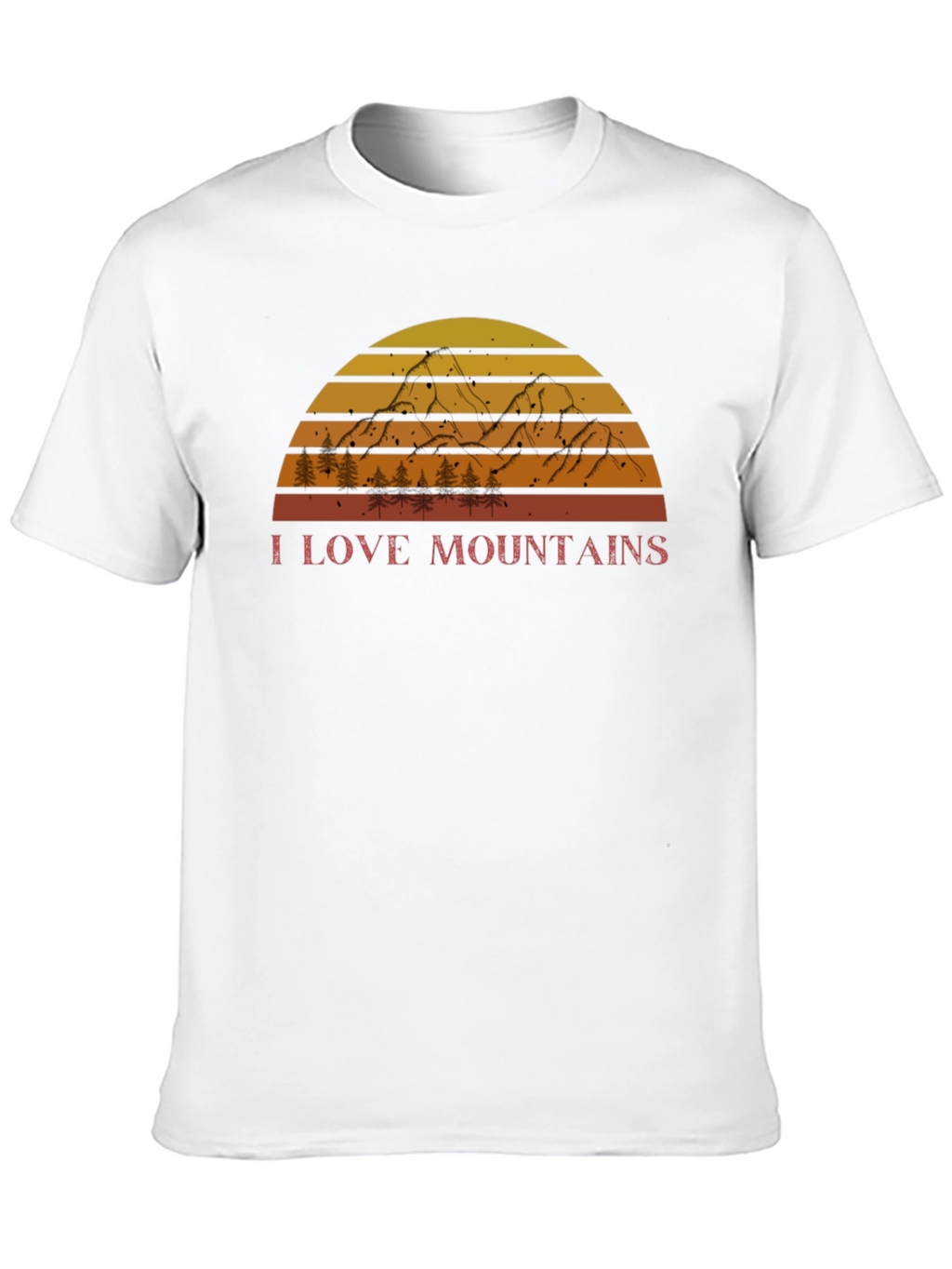 I Love Mountains Retro Graphic Tee