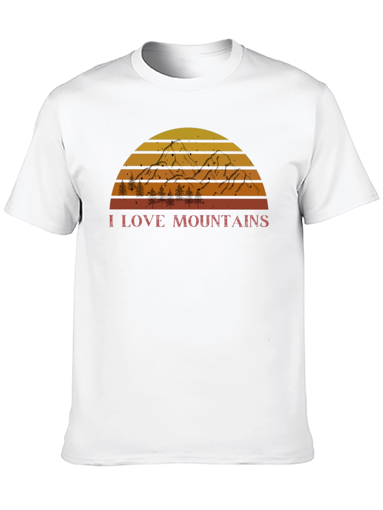I Love Mountains Retro Graphic Tee