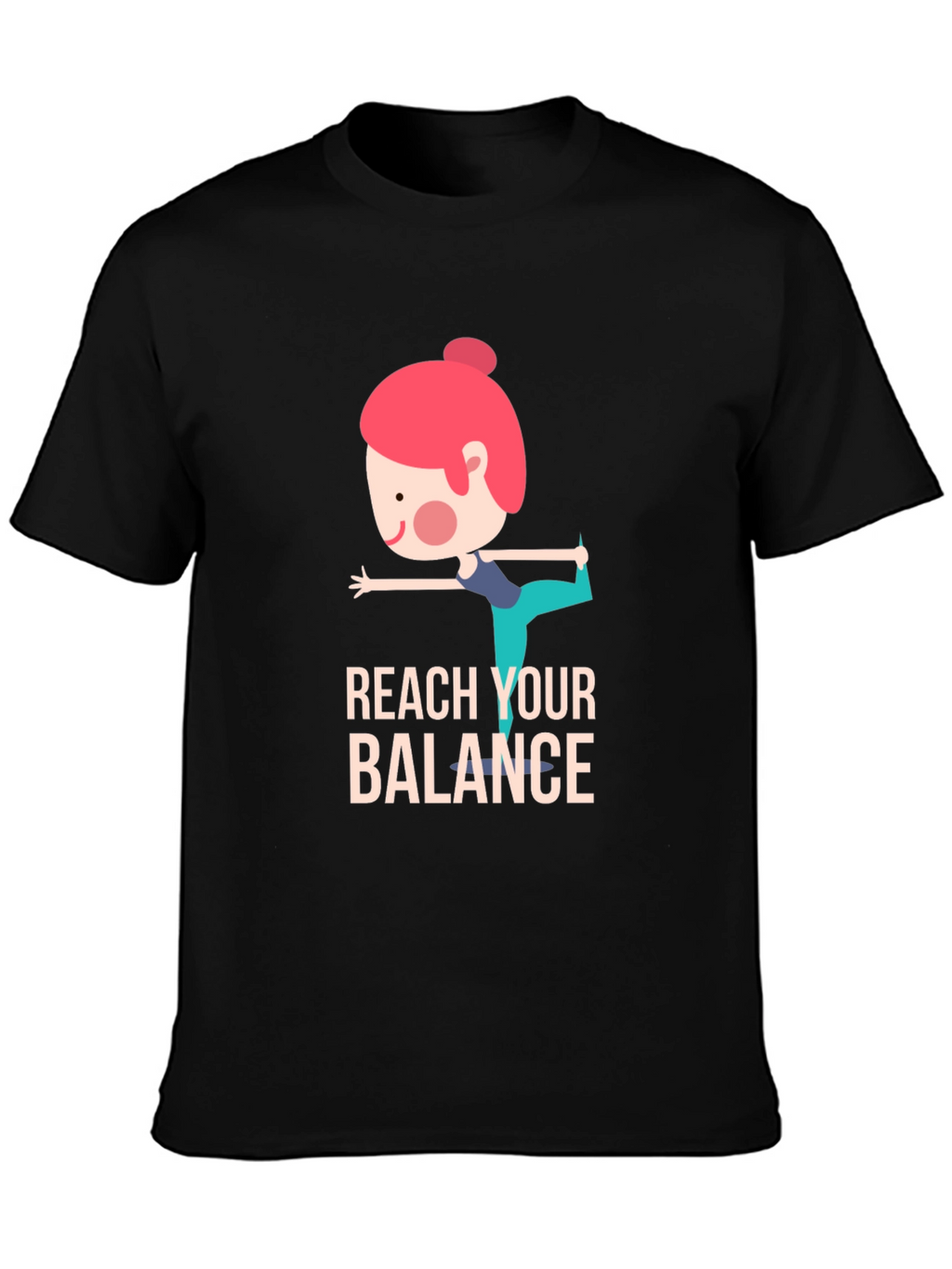 Reach Your Balance Graphic Tee - Black