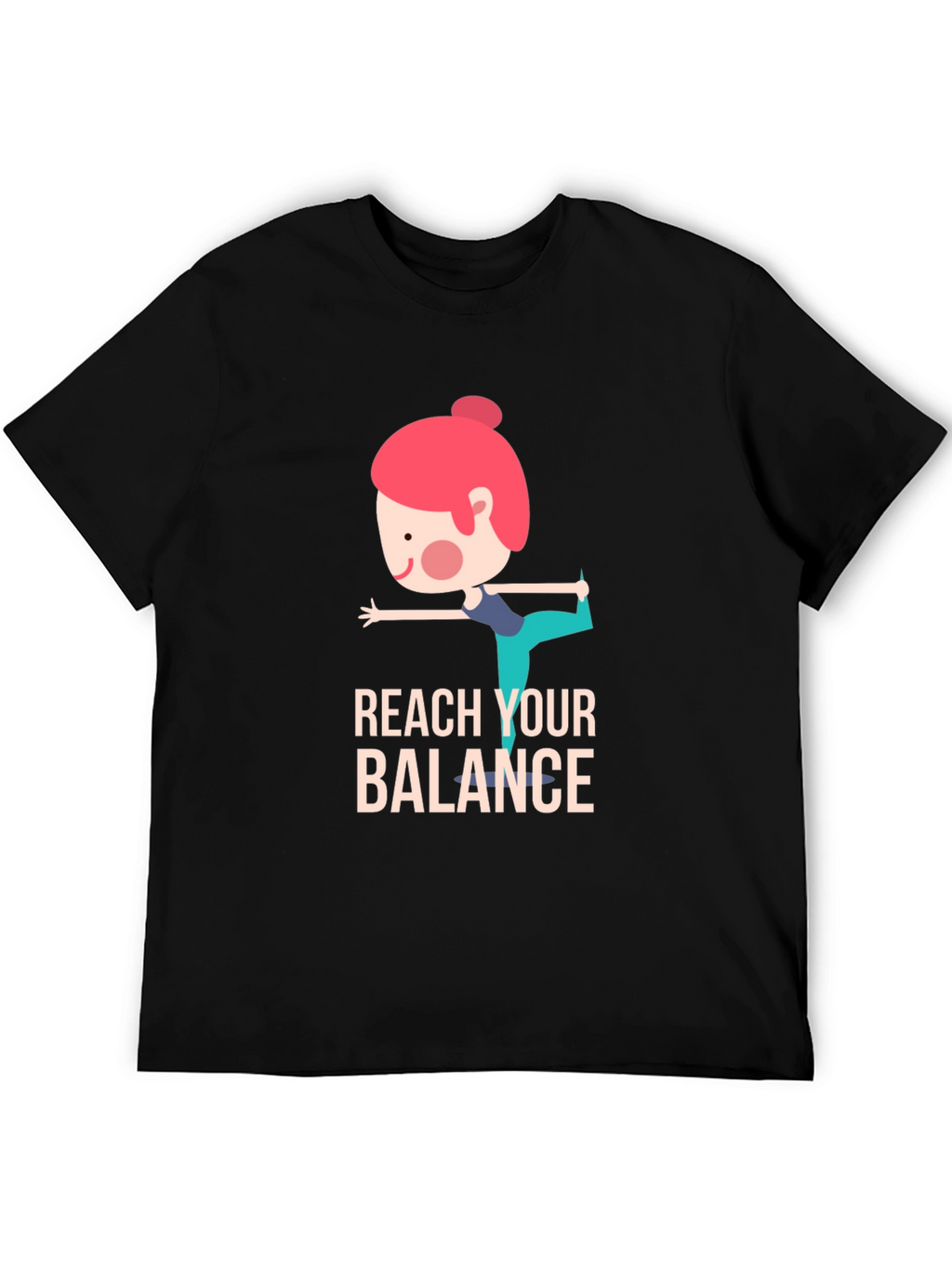 Reach Your Balance Graphic Tee - Black
