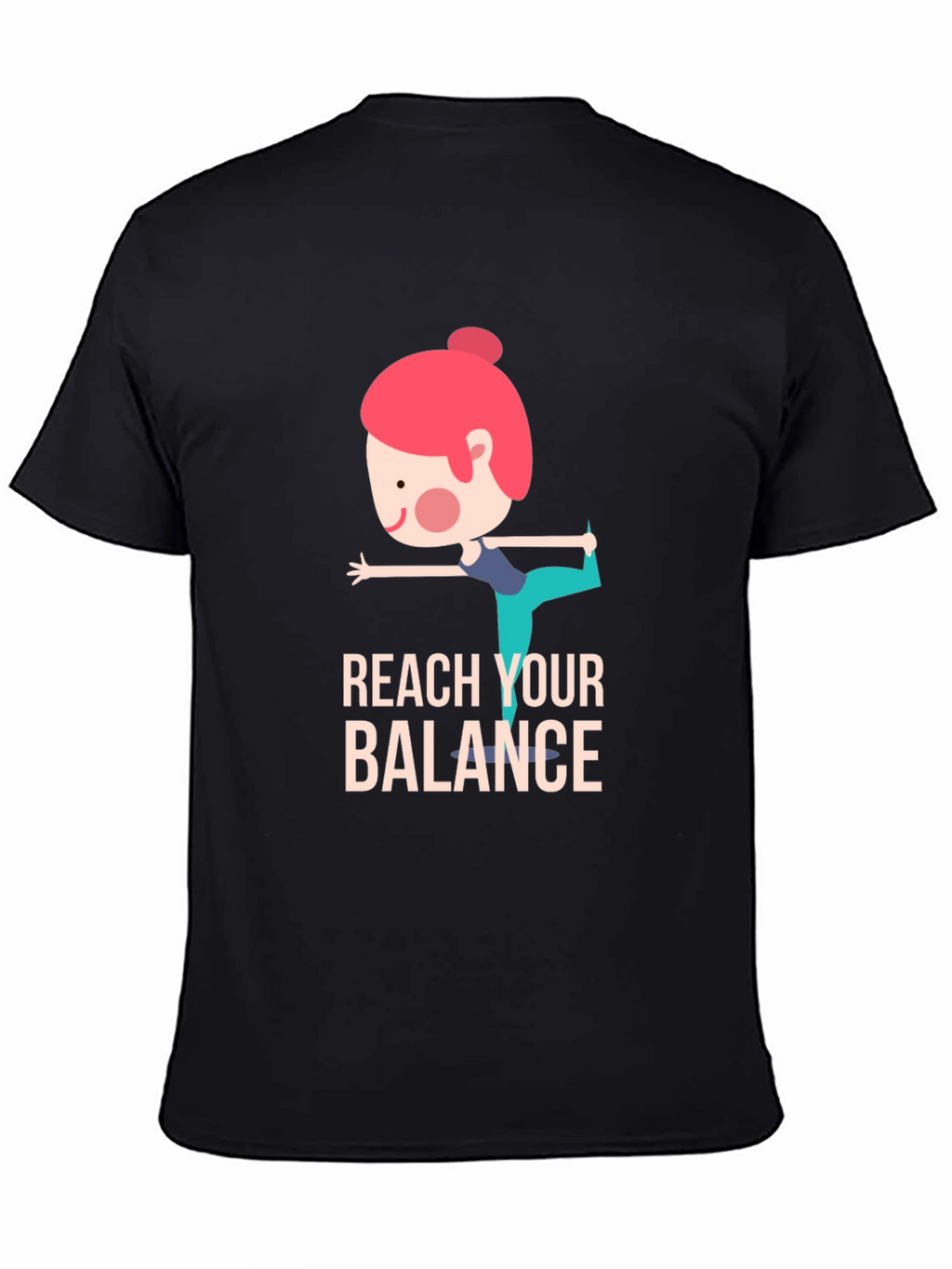 Reach Your Balance Graphic Tee - Black