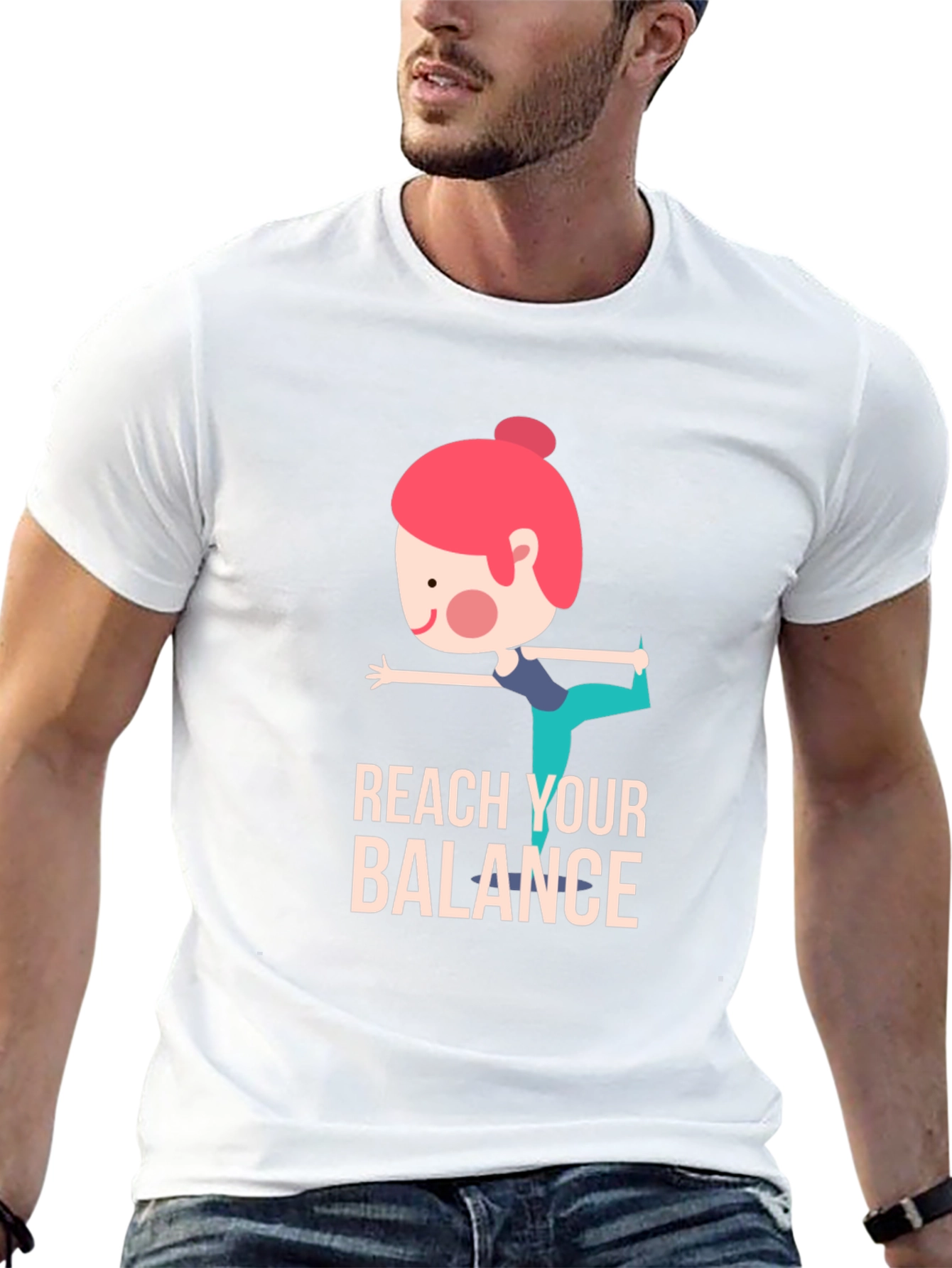 Reach Your Balance Graphic Tee - Black