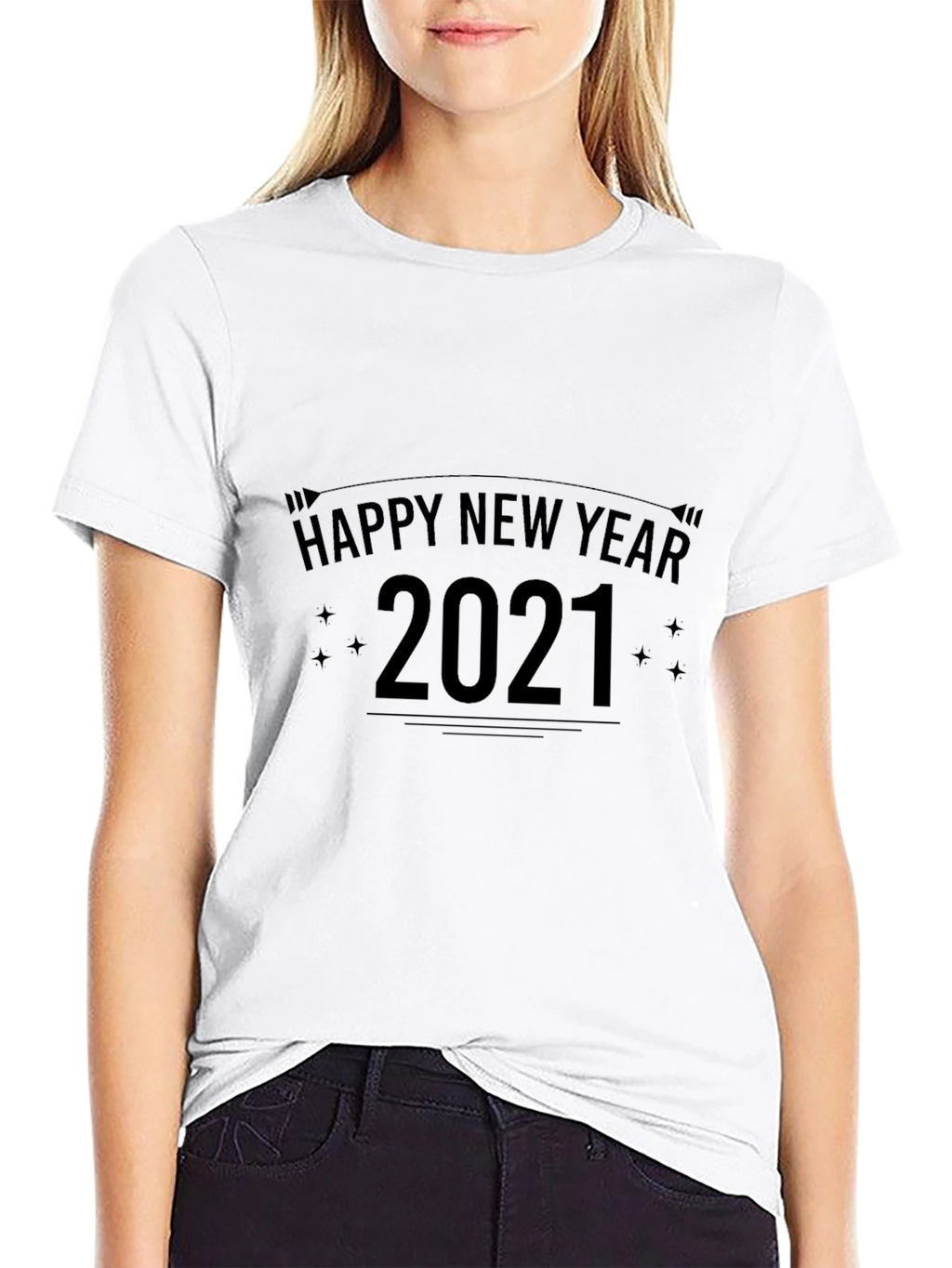 Happy New Year 2021 Graphic Tee - Black