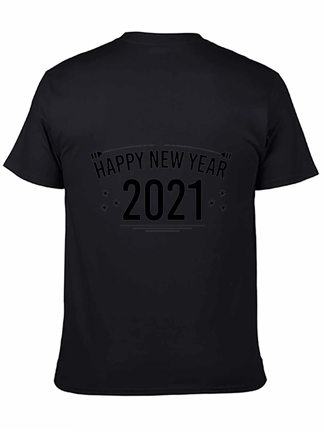 Happy New Year 2021 Graphic Tee - Black