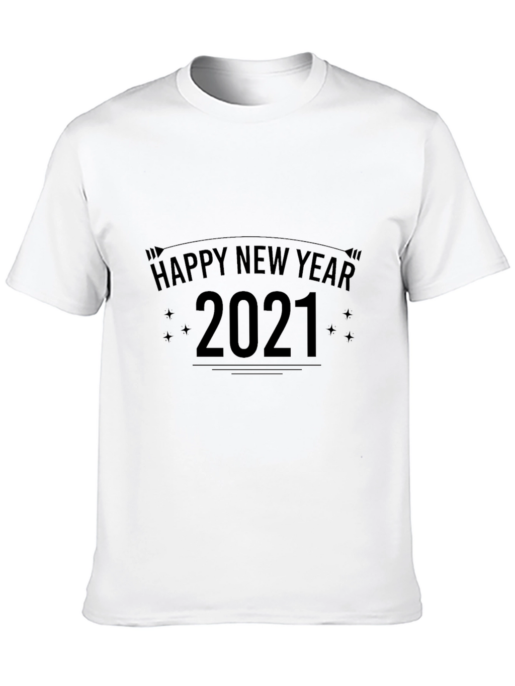 Happy New Year 2021 Graphic Tee - Black
