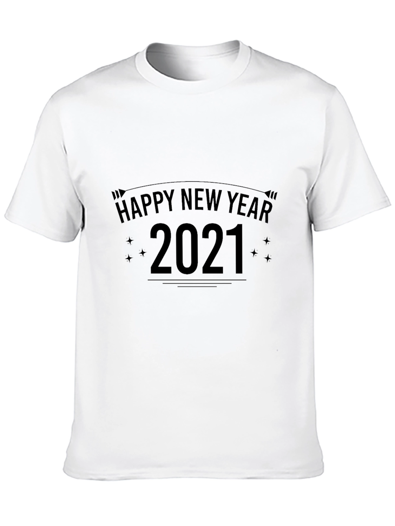 Happy New Year 2021 Graphic Tee - Black