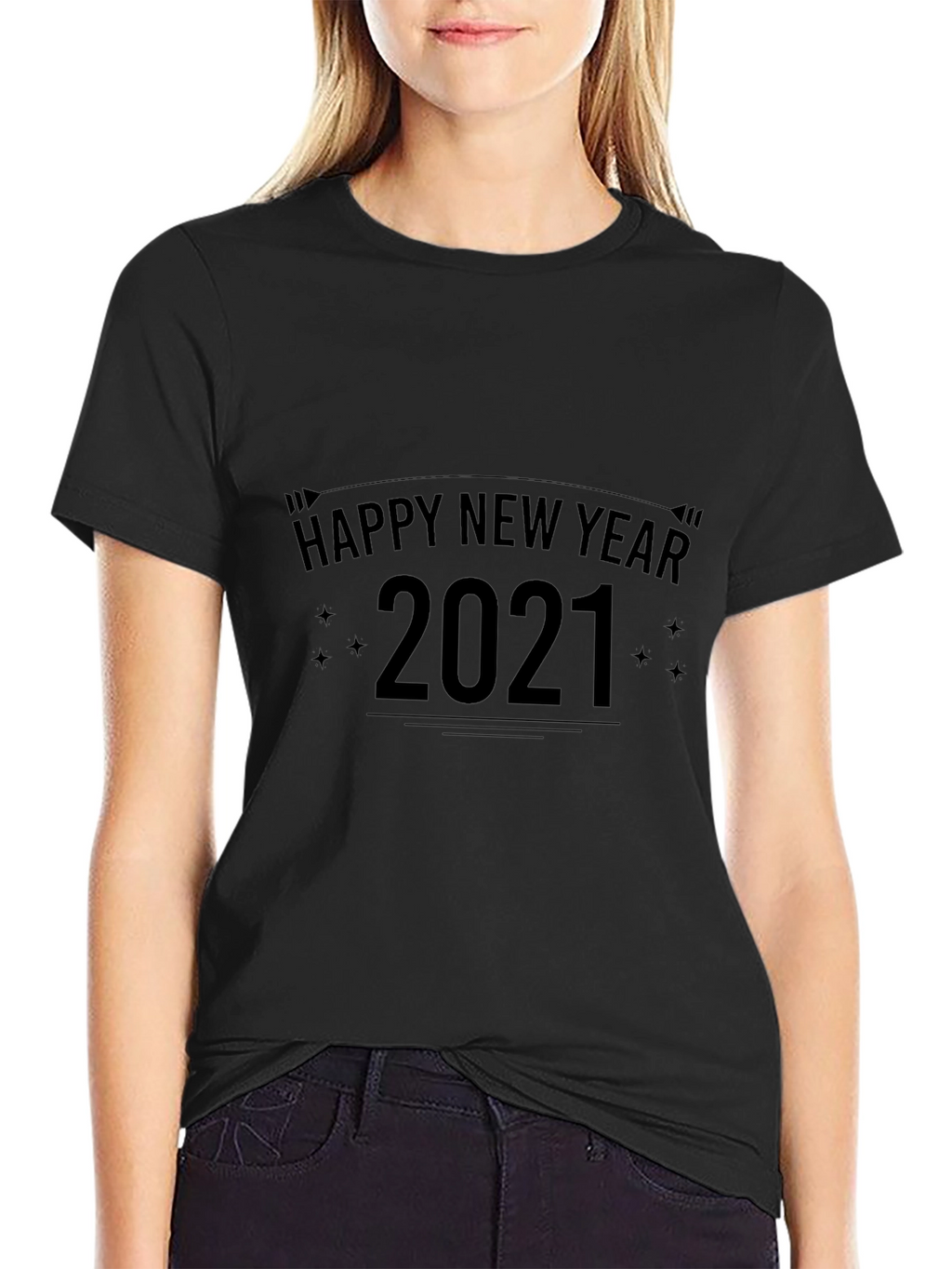 Happy New Year 2021 Graphic Tee - Black