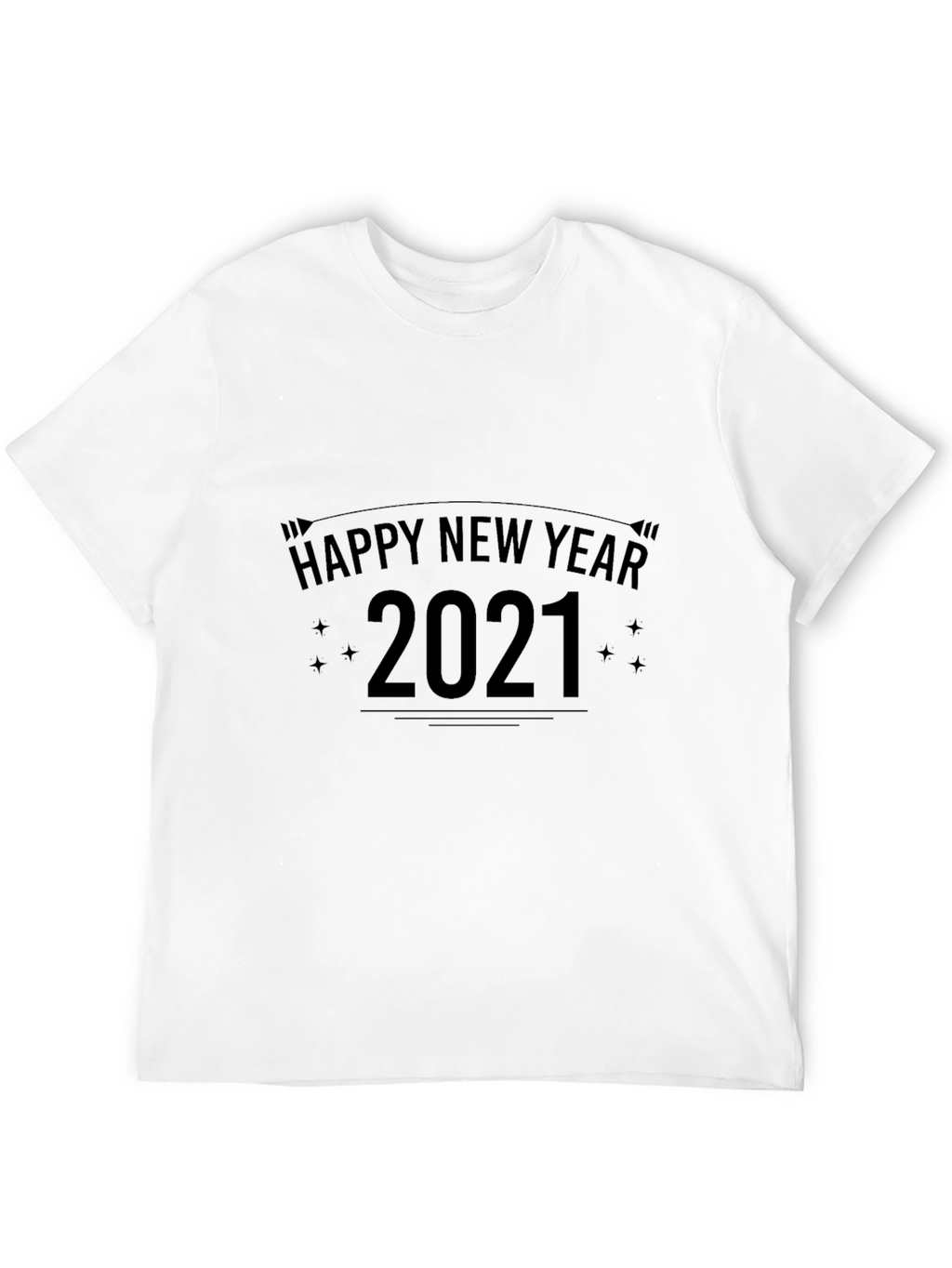 Happy New Year 2021 Graphic Tee - Black